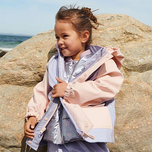 Куртка-дождевик Wheat, лиловая галактика